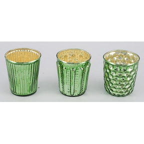 1 x Photophore verre vert ø7 ht 8cm