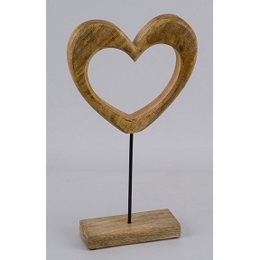 Coeur manguier sur socle 15 x 6 ht 28cm
