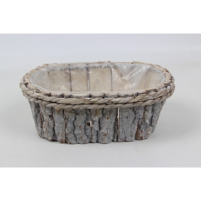 Coupe ovale écorce "lavardin" 24.5 x 15 ht 9cm