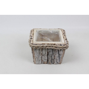 Coupe carrée écorce "lavardin" 15 x 15 ht 11cm