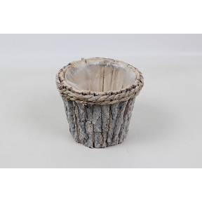 Cache-pot écorce "lavardin" ø12.5 ht 12cm