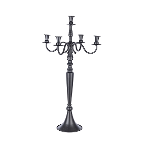 Chandelier métal noir 5 branches ht 63cm