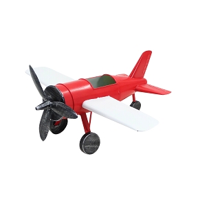 Avion métal rouge