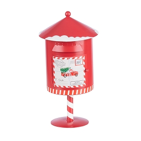 Boite aux lettres métal rouge ø16 ht 30cm