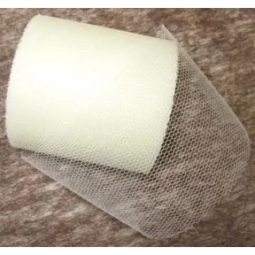 Tulle uni ivoire 10cm x 50m