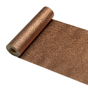 Chemin de table pailletté chocolat 30cm x 5m