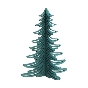Sapin feutrine 3d ajouré vert 23 x 23 ht 30cm