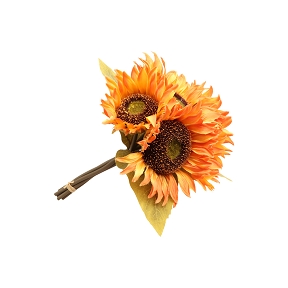 Piquet 5 tournesols orange ht 25cm