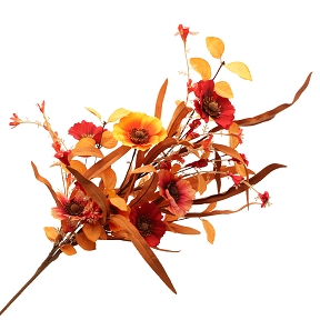 Branche automnale rouge-orange ht 80cm