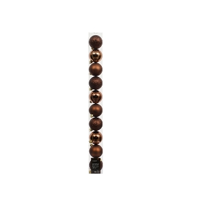 Boules Noël plastique marron fonce assorties ø60 mm x 10