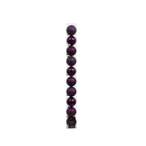 Boules Noël plastique figue assorties ø60 mm x 10