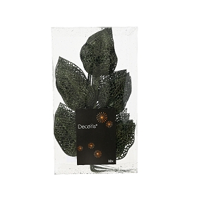 Boite feuilles plastique vert sapin 36cm (x10)
