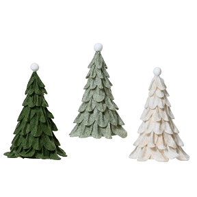 1 x Sapin feutrine + pompon ø18 ht 24cm