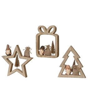 1 x Déco résine Noël à suspendre ht 16.5cm