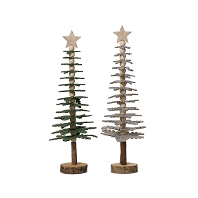 1 x Sapin feutrine sur socle vert ø12.5 ht 37.5cm