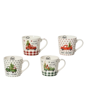 Mug porcelaine noël ø10 ht 9cm