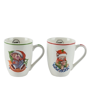 Mug porcelaine Noël ø8 ht 10cm
