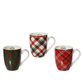 Mug porcelaine Noël ø8 ht 10cm