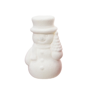 Bonhomme de neige floque blanc ht 50cm