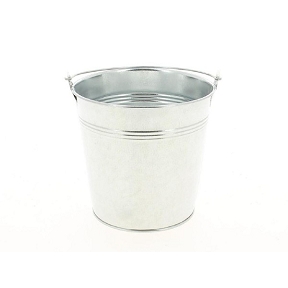 Seau zinc naturel ø13 ht 12.5 cm
