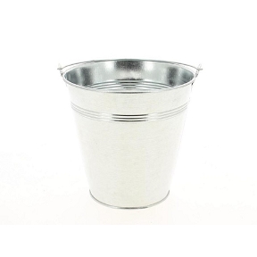 Seau zinc naturel ø 15 ht 15 cm