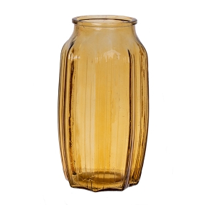 Vase verre "Suko" orange ø 12 ht 22 cm