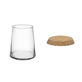 Terrarium + bouchon ø 16 ht 20 cm