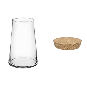 Terrarium + bouchon ø 16.5 ht 25 cm