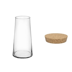 Terrarium + bouchon ø 16.5 ht 30 cm