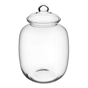 Bonbonnière verre ø 24.5 ht 39.5 cm