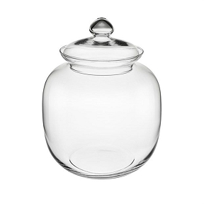 Bonbonnière verre ø 24.5 ht 32 cm