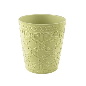 Cache-pot céramique vert pomme ø 13 ht14 cm