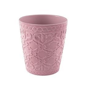 Cache-pot céramique rose ø 13 ht14 cm