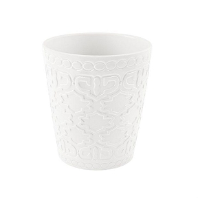 Cache-pot céramique blanc ø 13 ht14 cm