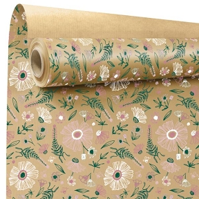 Bobine kraft imprimée regola rose 0.79 x 40 m