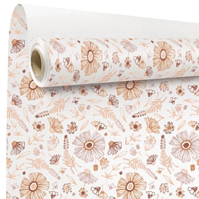 Bobine krat blanc imprimé regola orange 0.79 x 40 m