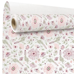 Bobine kraft blanc imprimée regola prune 0.79 x 40 m