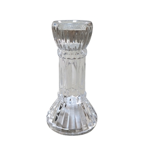 Bougeoir verre ø 6 x ht 12.5 cm