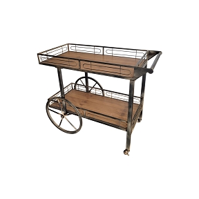 Chariot bois et métal 94x 54x 77 cm