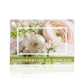 Cartes Jeso brillant "heureux anniversaire de mariage"