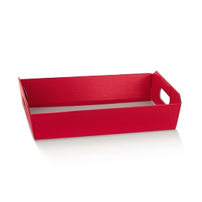 Cagette carton rouge 310 x 220 x ht 90mm