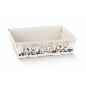 Coupe carton village de noël 290 x 210 x ht 90 mm