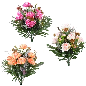 1 Piquet pivoine cactée eucalyptus