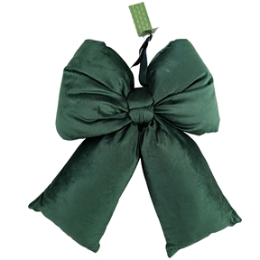 Noeud velours à suspendre vert 30 x 42 cm