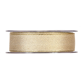 Ruban tissu brillant or armé 25 mm x 250 m