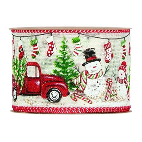 Ruban noël fantaisie 63 mm x 10 m