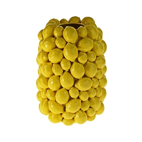 VASE CERAMIQUE CITRON JAUNE Ø 19 HT 26 CM