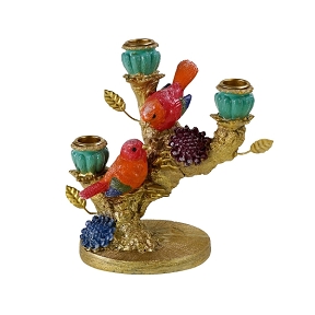 Chandelier résine oiseaux 22 x ht 20 cm
