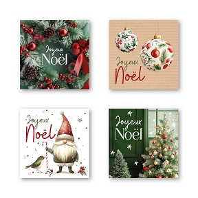 Etiquettes jeso quatro carré "joyeux noël"