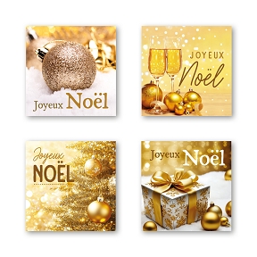 Etiquettes jeso quatro carré "joyeux noël"
